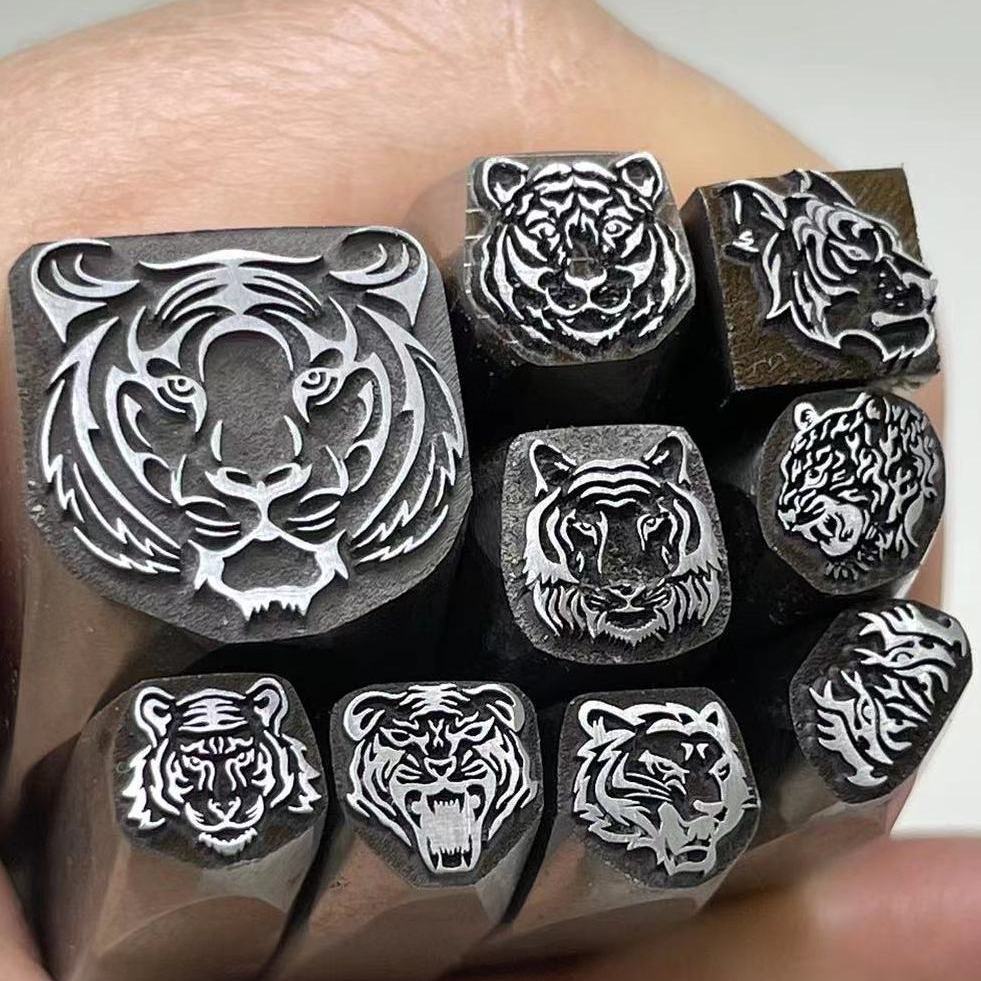 Leatherwork Punch - Tiger Head Design Metal Punch Jewelry