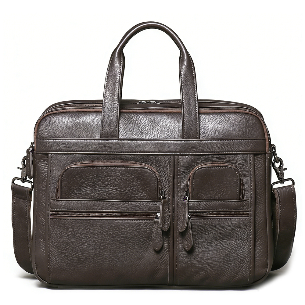 Men's Genuine Leather Briefcas - Leather Work Laptop Bag review and price