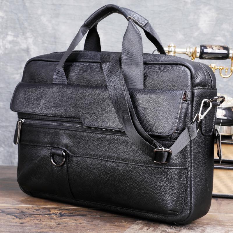 Large Men's Genuine Leather Ha - Leather Work Laptop Bag review and price