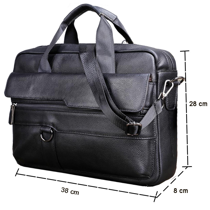 Large Men's Genuine Leather Ha - Leather Work Laptop Bag review and price