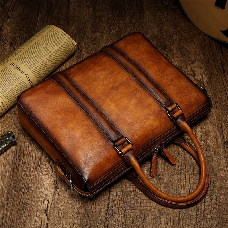 YETTIES Business Top Grain Lea - Leather Work Laptop Bag review and price