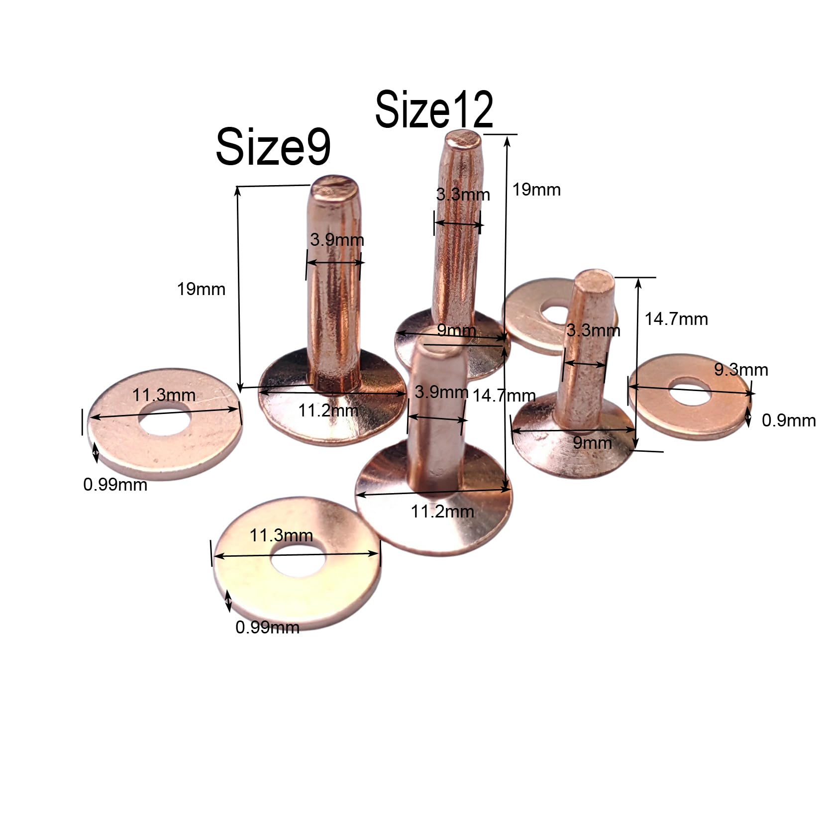 Copper Rivets and Burrs  #9 an - Leatherwork Punch review and price
