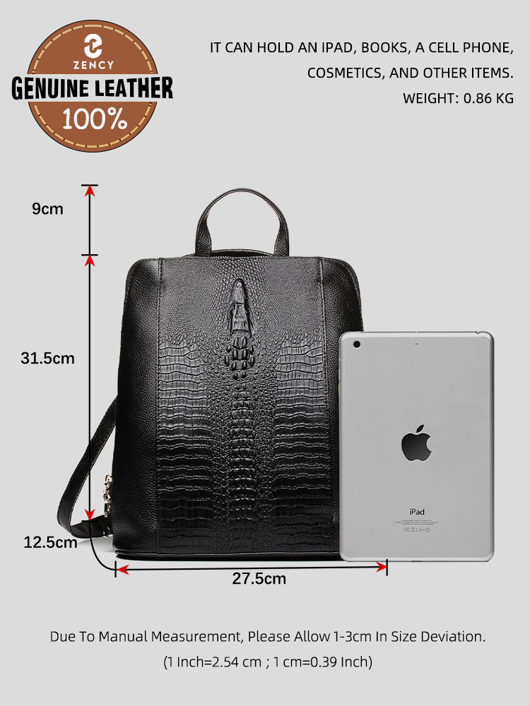 Zency Women's Crocodile Leathe - Leather Work Laptop Bag review and price