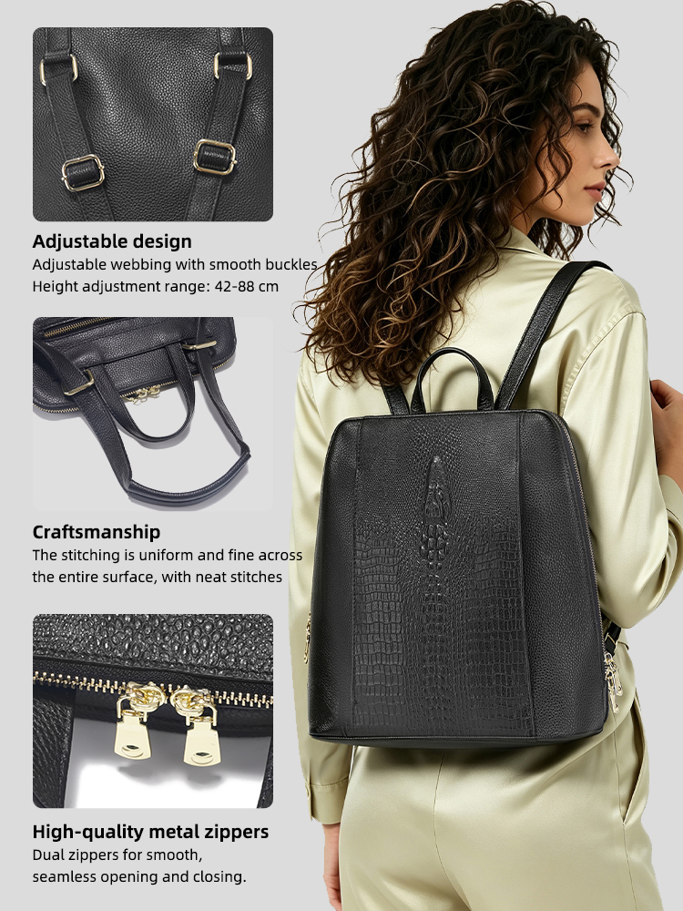 Zency Women's Crocodile Leathe - Leather Work Laptop Bag review and price